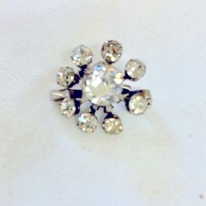 Rhinestone Petite Snowflake Brooch.